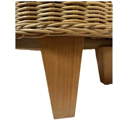 1950s Wicker Footstool
