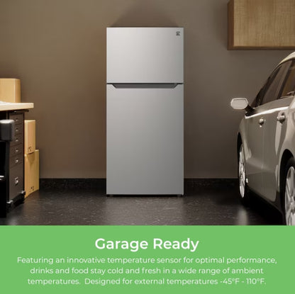 Kenmore 20.2-cu ft Standard-Depth 30-in Wide Top-Freezer Refrigerator Stainless Steel