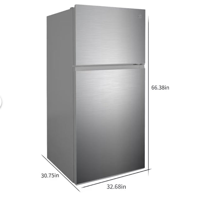 Kenmore 20.2-cu ft Standard-Depth 30-in Wide Top-Freezer Refrigerator Stainless Steel