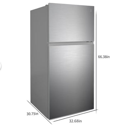 Kenmore 20.2-cu ft Standard-Depth 30-in Wide Top-Freezer Refrigerator Stainless Steel