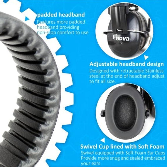 (New) Fnova 34dB Highest NRR Safety Ear Muffs
