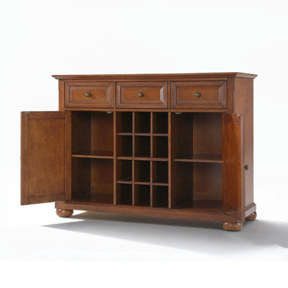 Crosley Furniture Alexandra Buffet Server and Sideboard Cabinet with Wine Storage