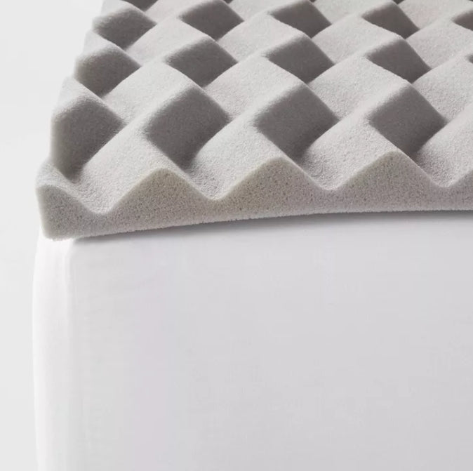 (New) Full 1.5" Reversible Memory Foam Mattress Topper - Room Essentials