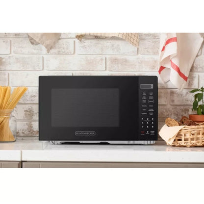 (New) BLACK+DECKER 0.9 cu ft Microwave Black