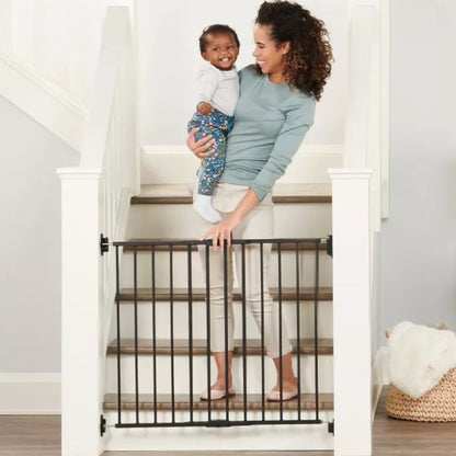 (New) Regalo Top of Stair Baby Gate - 40.5" - Black