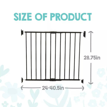 (New) Regalo Top of Stair Baby Gate - 40.5" - Black