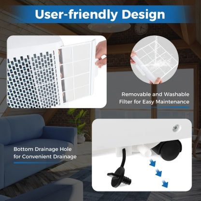 Costway 8000/10000 BTU 3-in-1 Portable Air Conditioner Fan Dehumidifier