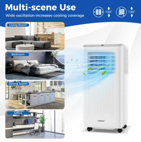 Costway 8000/10000 BTU 3-in-1 Portable Air Conditioner Fan Dehumidifier