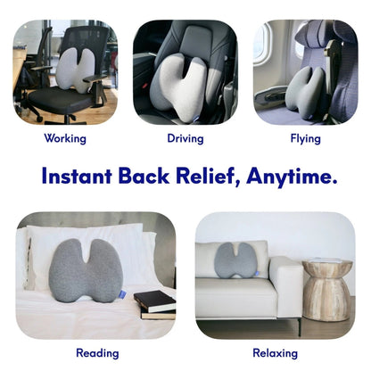 Cushion Lab Back Relief Lumbar Pillow - Grey