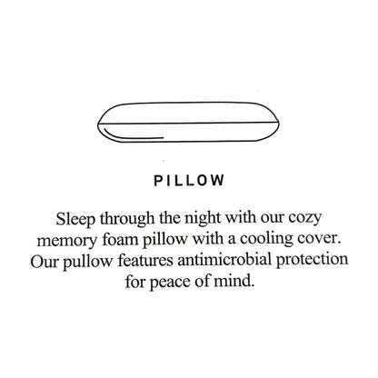 Resident Memory Foam Pillow King One Pillow New White