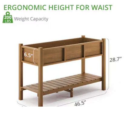(New) LUE BONA Elevated Teak Raised Garden Bed