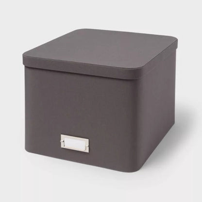 Large Decorative Fabric Box Charcoal