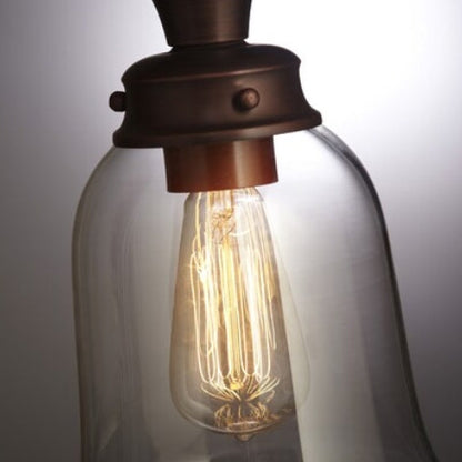 (New) allen + roth Bristow Bronze 1 -Light Semi-flush Mount Light