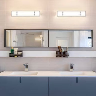 (New) True Fine 24-in 3 Light Brushed Nickel Integrated LED Modern/contemporary Bathroom Vanity light