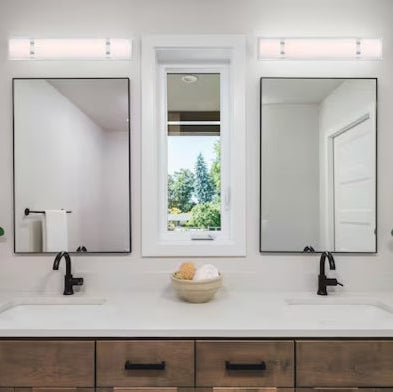(New) True Fine 24-in 3 Light Brushed Nickel Integrated LED Modern/contemporary Bathroom Vanity light