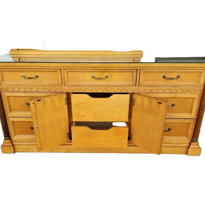Stanley Furniture Art Deco Dresser With Matching Mirror