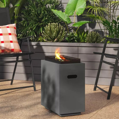 1lb Rectangular Fire Pit Gray