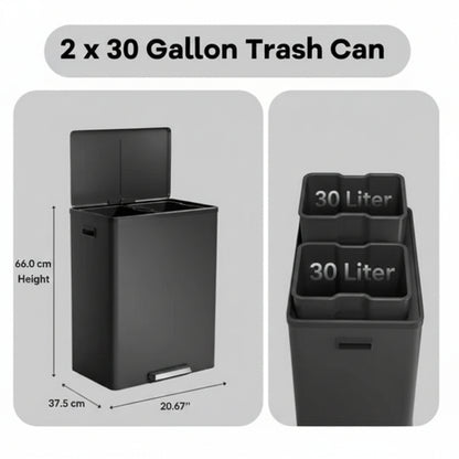 Garvee Step Dual Trash Can