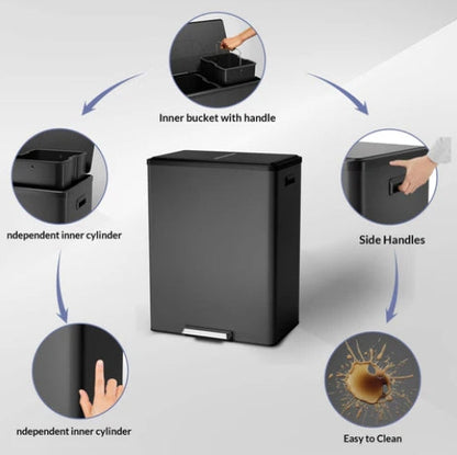 Garvee Step Dual Trash Can