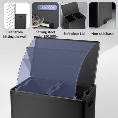 Garvee Step Dual Trash Can