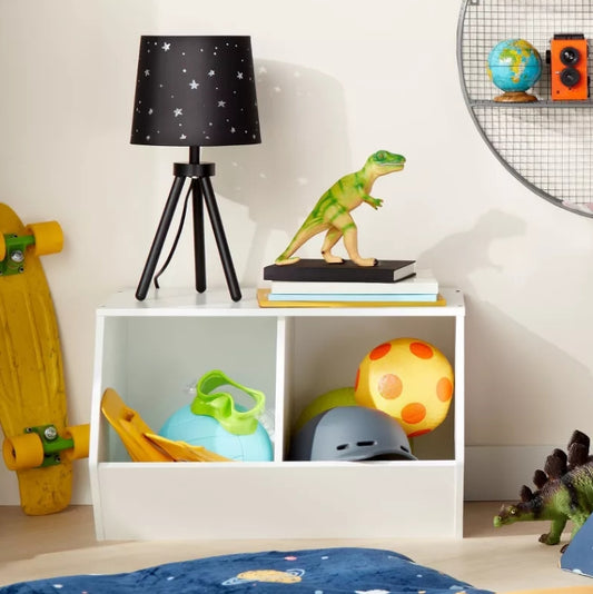 Stackable Laminate 2-Compartment Kids' Storage Bin