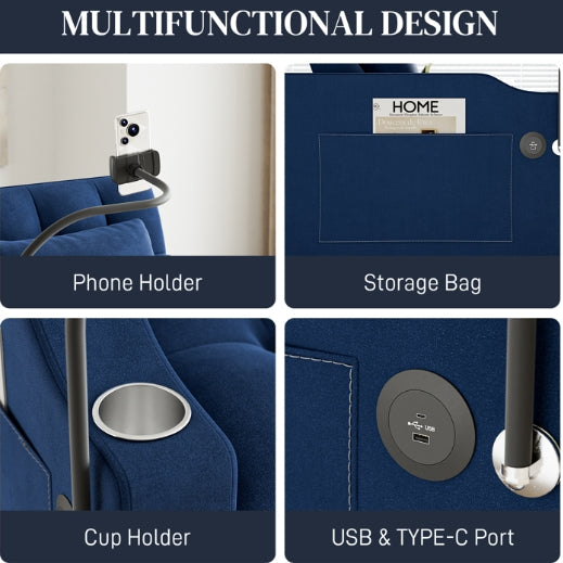 Wiilayok 3 in 1 Single Sleeper Sofa Chair