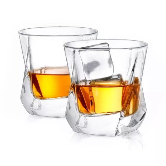 (New) JoyJolt Aurora Whiskey Glasses - 7.6 oz - Set of 2