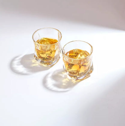 (New) JoyJolt Aurora Whiskey Glasses - 7.6 oz - Set of 2
