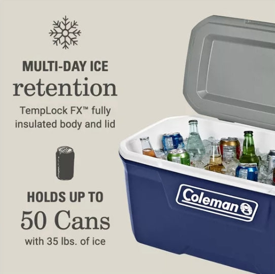 Coleman 316 Series 50 Cans/70qt Hard-Sided Cooler - Blue