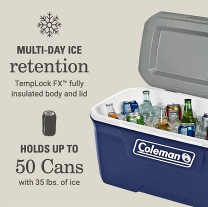 Coleman 316 Series 50 Cans/70qt Hard-Sided Cooler - Blue