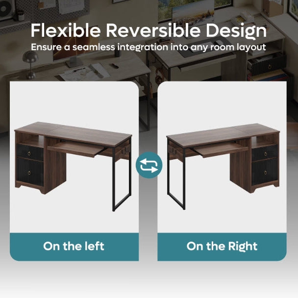 (New) Bestier Office Desk with Drawers