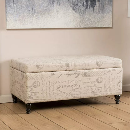 (New) Luke Fabric Storage Ottoman Bench