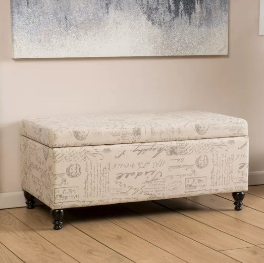 (New) Luke Fabric Storage Ottoman Bench