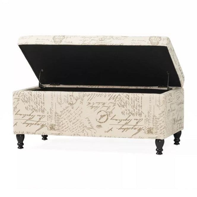 (New) Luke Fabric Storage Ottoman Bench