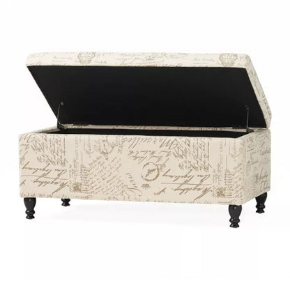 (New) Luke Fabric Storage Ottoman Bench