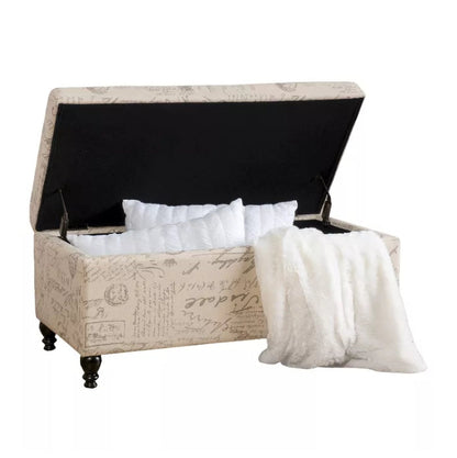 (New) Luke Fabric Storage Ottoman Bench