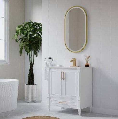 Single Sink Solid Wood Freestanding