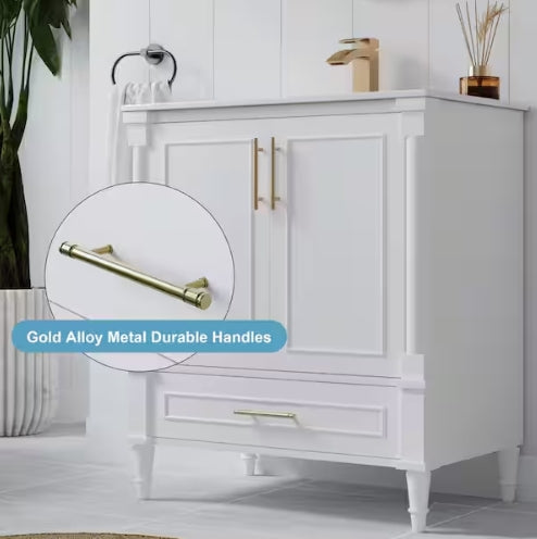Single Sink Solid Wood Freestanding