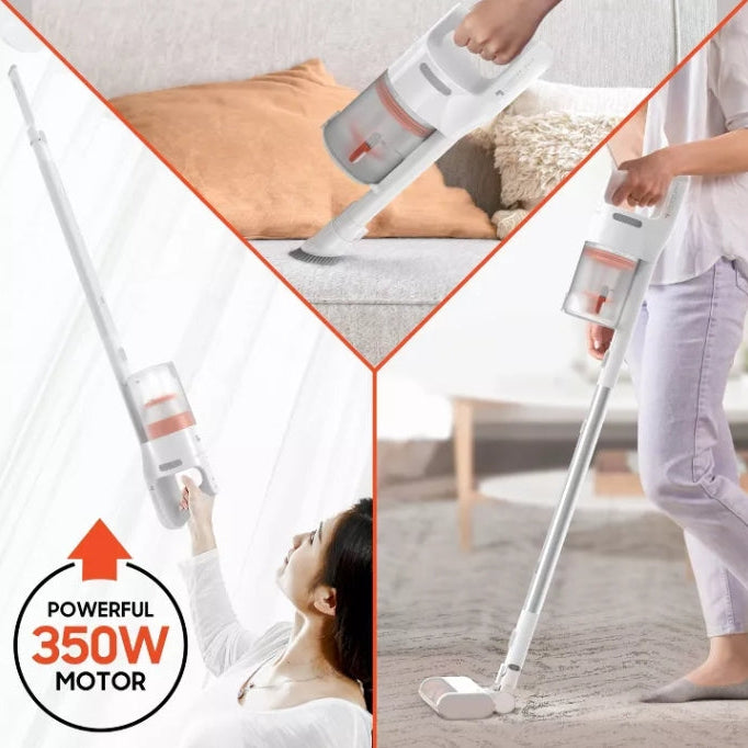 Sharper Image Cordless Vacuum, Stick and Handheld Combo White