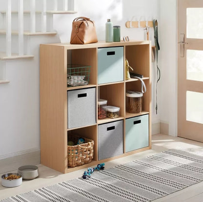 (New) 13'' 9 Cube Organizer Natural