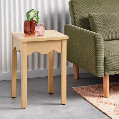 (New) Wavy Accent Side Table Natural