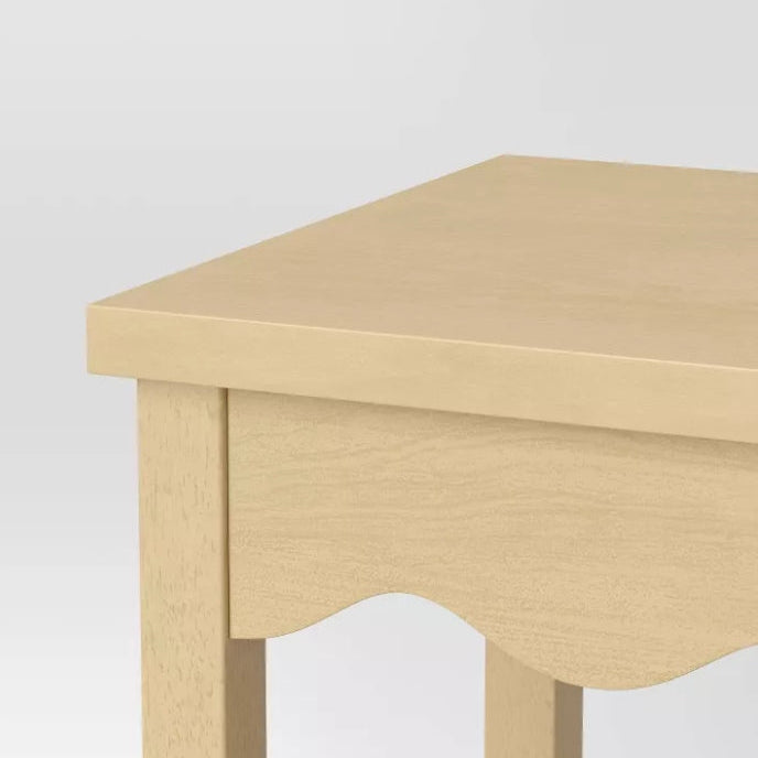 (New) Wavy Accent Side Table Natural
