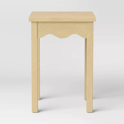 (New) Wavy Accent Side Table Natural