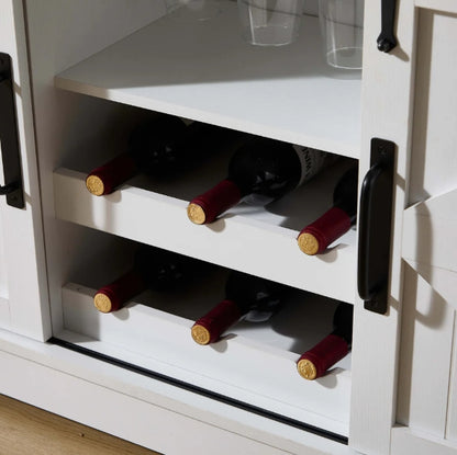 54"L Sideboard with Wine Rack and Storage Buffet Cabinet