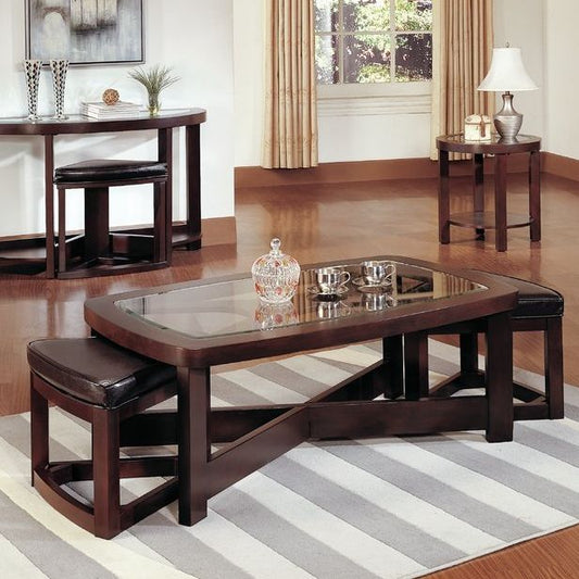 Coffee Table with Two Stools