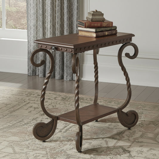 Rafferty Dark Brown Chair Side End Table
