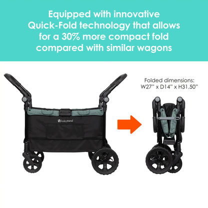 Baby Trend Quest PLUS 3-in-1 Stroller Wagon in Madrid Green