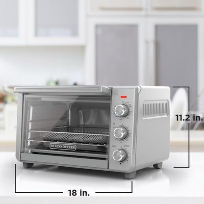 (New) BLACK+DECKER 6-Slice Crisp 'N Bake Air Fry Toaster Oven, .78 Cubic Feet Interior