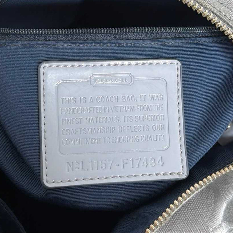 Coach Silver Shoulder Bag