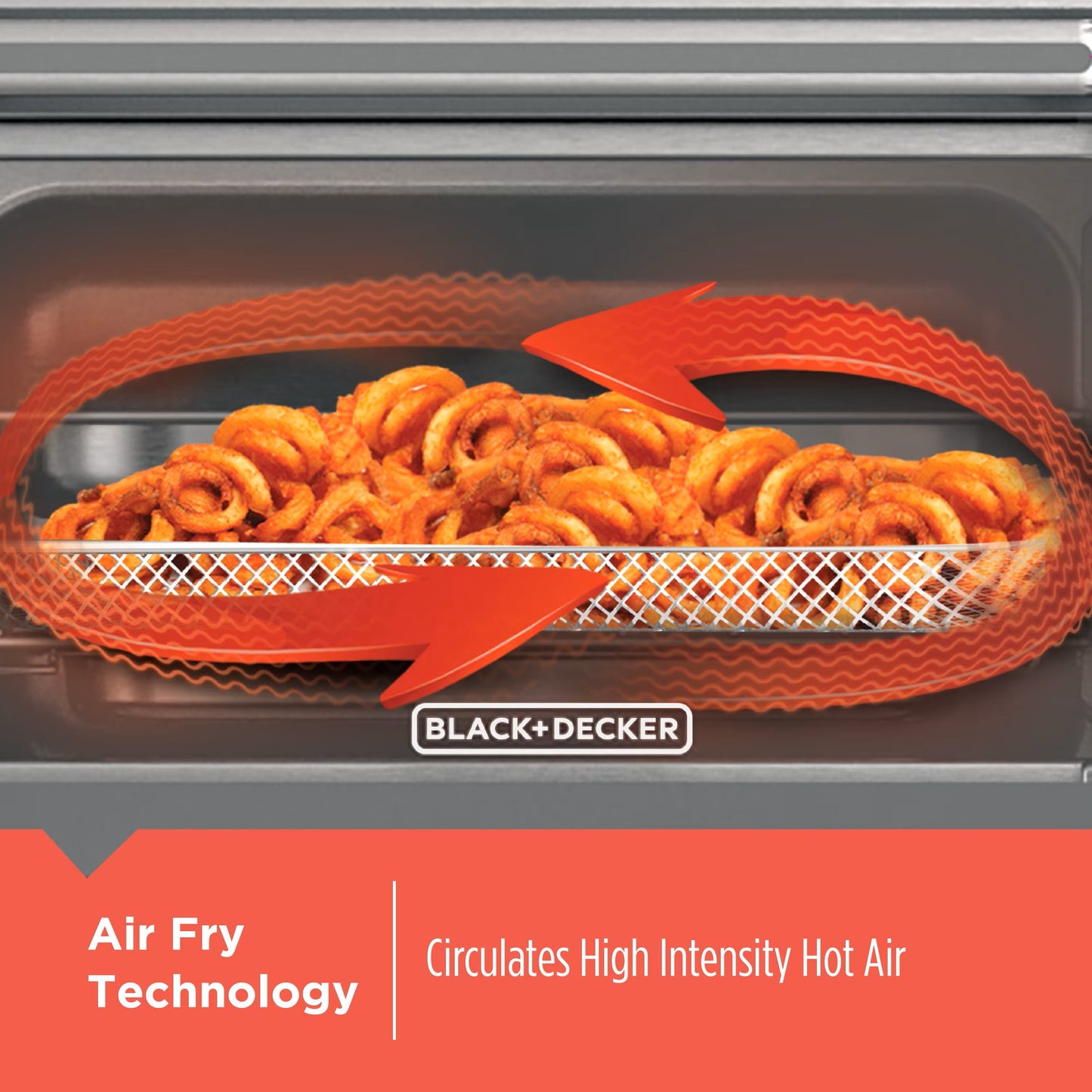 (New) BLACK+DECKER 6-Slice Crisp 'N Bake Air Fry Toaster Oven, .78 Cubic Feet Interior
